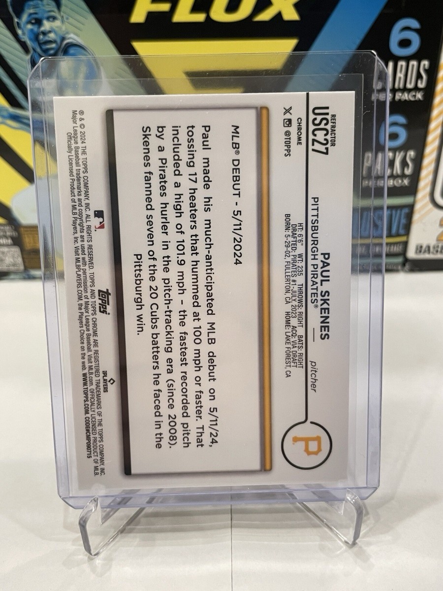 2024 Topps Chrome Update Paul Skenes Rookie Debut Refractor