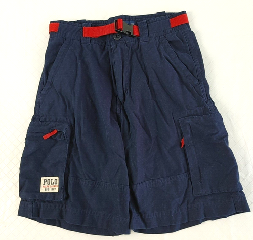 Polo by Ralph Lauren Cargo Shorts with Belt 6 Pockets Navy Size 10 #15240 - Picture 1 of 3