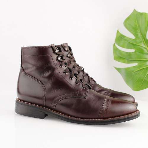 Thursday Mens Captain Boot Size 10.5 Brown Chrome Leather LaceUp Cap Toe Classic - Picture 19 of 19