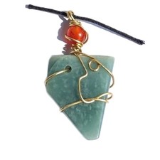 Guatemalan Jadeite Pendant Slab: Translucent Blue Jade with Agate Sphere