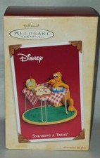 2004 Hallmark Keepsake Christmas Ornament Disney Pluto - Sneaking A Treat!