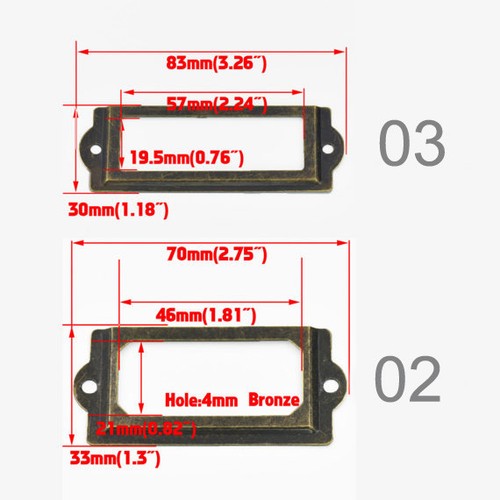 Drawer Label Tag Office File Home Cabinet Frame Handle Files Card Holder Screw - Picture 4 of 5