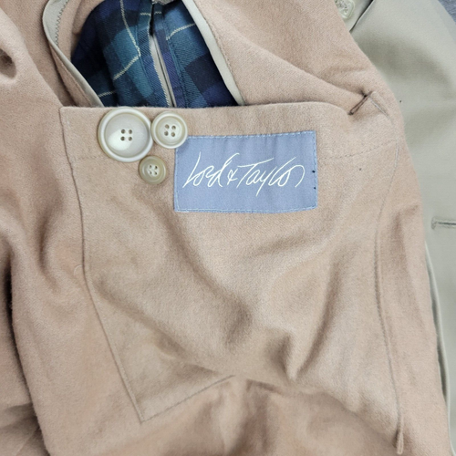 Vintage Chaps Ralph Lauren Coat Mens 46R Tan Wool Lined Trench Doublebreast READ - Picture 8 of 16