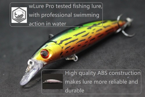 Minnow Fishing Lures Bait 4 1/3 inch 1/2 oz Shallow Water For Bass Fishing M600 - Picture 3 of 136