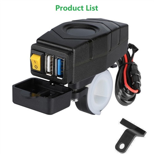 Handlebar USB Charger 24V 36V 48V 60V QC3.0 Fast Charging Adapter Phone - Picture 7 of 20