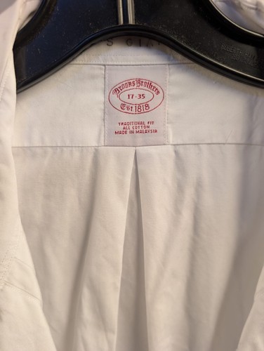 VINTAGE 1980’S MEN’S BROOKS BROTHERS SHIRT  SIZE 17 35 - Picture 5 of 5