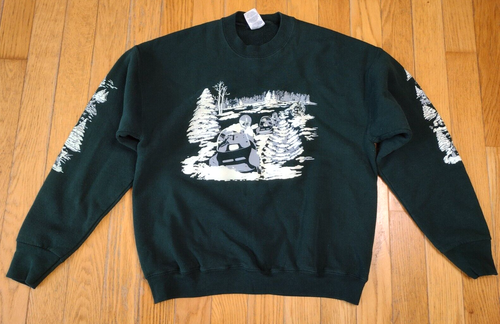 Vintage Fruit Of The Loom Best Snowmobile Graphics Sweatshirt Crewneck Size L - Bild 2 von 9