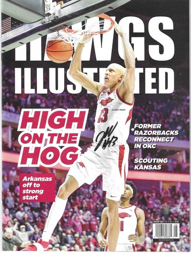 Hawgs Illustrated Magazine Arkansas Razorbacks Basketball Jordan Walsh Auto - Bild 1 von 4