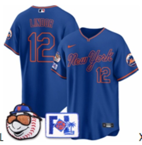 Mets Francisco Lindor jersey 2025 Spring Training all Stitched Men's S-3XL - Picture 3 of 9