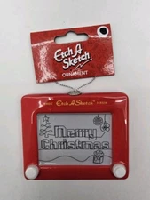 Etch A Sketch Christmas Ornament Shatterproof Decoupage 80s Retro 
