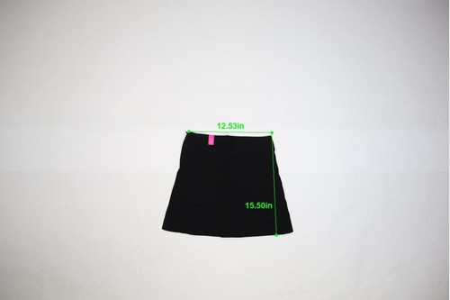 The Children's Place Girls Black Side Zip Uniform Adjustable Waist Skort 10 - Picture 4 of 8
