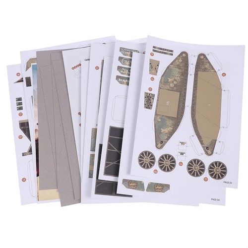 1:35 WWI British Military Mark.I Male Tank Souvenir Model DIY Unassembled Kit - Foto 11 di 12