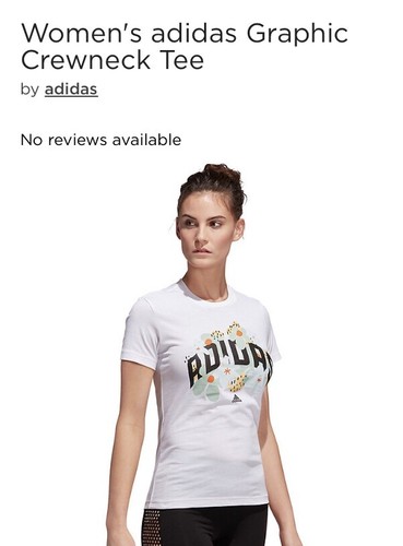 Adidas Mujer PEQUEÑA Camisa Blanca NUEVA Camiseta Gráfica Manga Corta Cuello Redondo Top S 6 - Imagen 11 de 12