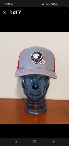 Scream’n Fish Monkey Richardson 112 Hat Red Gray Trucker Ball Cap - Picture 8 of 8