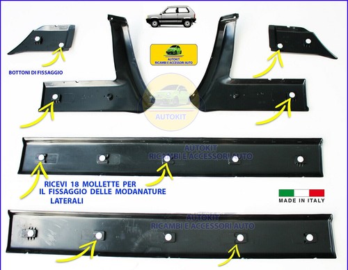 KIT 18 Mollette Fissaggio per Modanature Protezioni Laterali per PANDA 141 4X4 - Foto 2 di 2