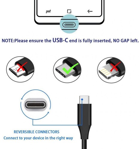 10FT USB CABLE TYPE-C CHARGER CORD POWER WIRE USB-C LONG for PHONES & TABLETS - Picture 4 of 6