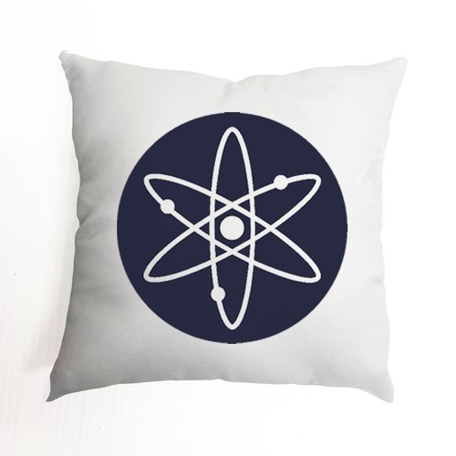 Crypto Cushions / Pillow Bitcoin Eth Coin Token Gift 25cm ANY LOGO BTC HNT ATOM - Picture 5 of 12