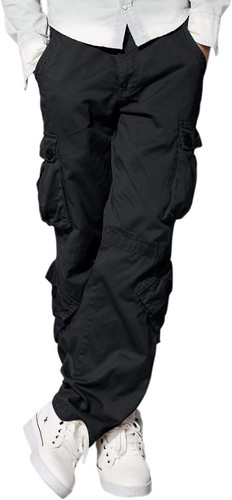 Men's Heavy-Duty Cotton Cargo Work Pants with Side Pockets Machine Wash Imported - Picture 37 of 43