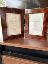 4x6 NATALINI DOUBLE BROWN PHOTO/PICTURE FRAME