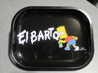 tobacco smoke rolling tray Rolling Tray “Bart Simpson” 5.5” x 7