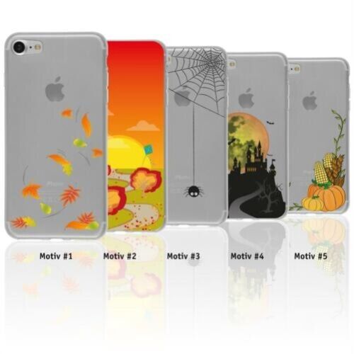 Protective Case With Autumn Motifs Cover Silicone Shell Bag + Screen - Picture 1 of 6
