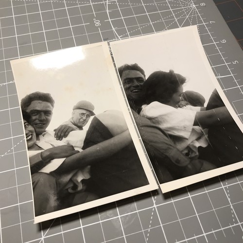 Central Texas Vintage Foto Paar mit Bauernblick 2 Stück 0452 - Bild 2 von 15