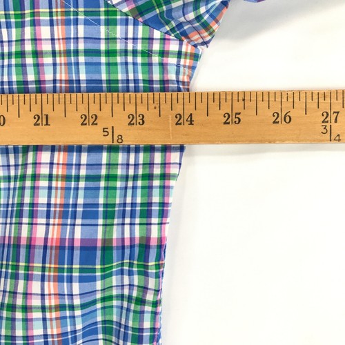 Camisa Ralph Lauren Para Hombre XL Calce Clásico Azul Verde Rosa Algodón A Cuadros Manga Larga - Imagen 5 de 7