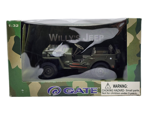 Gate Die Cast U S A Willy's Jeep WWII World War II Army Green Maßstab 1:32