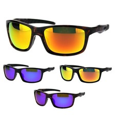 Polarized Mens Classic Light Weight Plastic Warp Around Sport Sunglasses