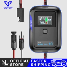Voltset 10A MPPT Solar Panels Charge Controller, 12V Intelligent Solar Regulator