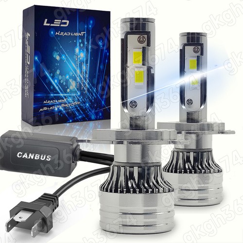 TWO(x2) 4x6" H4 Glass Headlights Conversion Halogen Semi Sealed Kit HID & LED - Picture 13 of 18