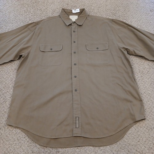 Abercrombie & Fitch Hemd Herren XL Oversized Beige Cord Langarm Knopfleiste - Bild 4 von 10