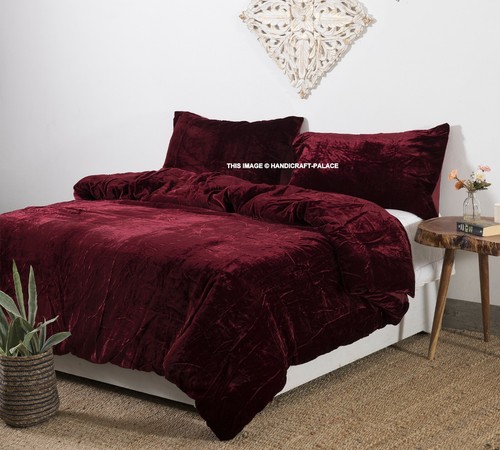 Ultra Luxury Crushed Velvet Duvet Cover Bohemian Bedding Stylish UO Comforter - Picture 25 of 50