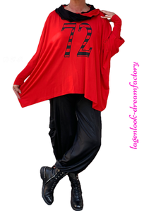 My Obsession-Lagenlook Überwurf Tunika-Shirt schwarz-beere 44,46,48,50,52,54,56 My Obsession-Lagenlook Überwurf Tunika-Shirt schwarz-beere 44,46,48,50,52,54,56