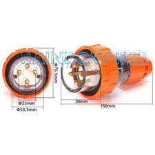 FOR Waterproof plug 3-phase 4-pin circular industrial plug 50A-500V 56P450