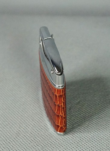 1960er Jahre Vintage ELVIN SUPER Benzinanzünder Zigarette Japan Feuerzeug Schlangenhaut Neu aus altem Lagerbestand - Bild 5 von 9