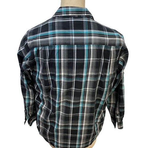 Camisa Polo Club Beverly Hills Para Hombres Grande Negra A Cuadros Trabajo Oficina Preppy Informal - Imagen 18 de 20
