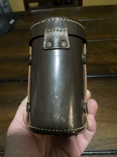 Ernest Leitz Wetzlar 4.5 Inch Lens Leather Storage Protective Case Vintage - Picture 3 of 7
