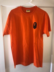 New Bape Mens Large Orange Bicolor Multi Logo Tee T Shirt Ebay New Bape Mens Large Orange Bicolor Multi Logo Tee T Shirt Ebay