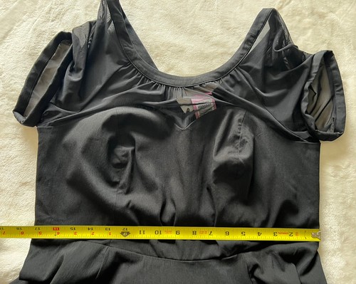 Torrid Sz 14 Black Midi Mesh Swing Flare Dress Sweetheart Bodice Retro 1950s NWT - Picture 17 of 19