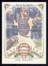 2020 Allen & Ginter Field Generals Baseball #FG-8 Joe Mauer Twins
