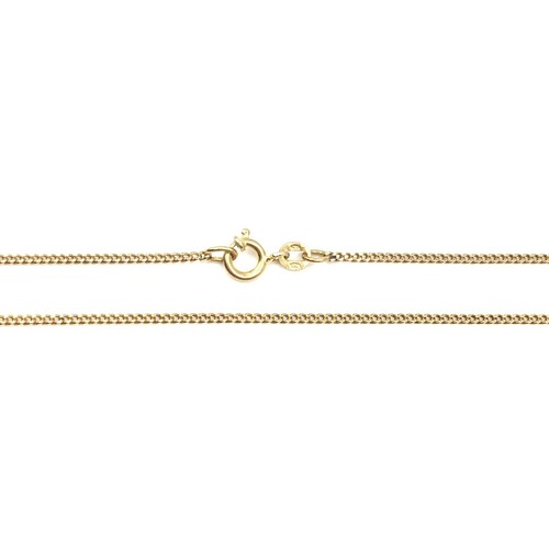 18kt Gelbgold Kette 1.5mm feine Panzer Goldkette 750 Gold Halskette Schmuck 60cm - Imagen 8 de 12