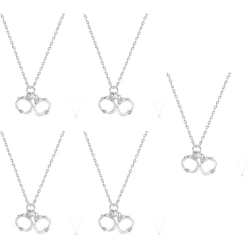5 PCS Street-Retro-Handschellen-Halskette Für Frauen Gothic-Schmuck Gotischer - Bild 4 von 12