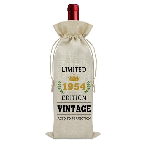 70 Year Old Gifts Vintage 1954 Wine Bag 70th Birthday Gifts for Women Men Gif... - Picture 1 of 7