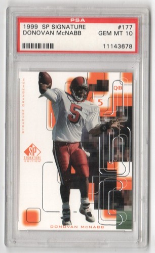 Donovan McNabb Eagles 1999 SP Signature #177 Rookie Card Rc PSA 10 Gem Mint - Picture 1 of 2