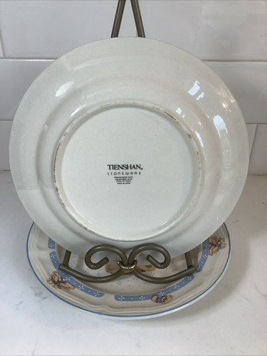 Set of 6 - Theodore Bear Tienshan Stoneware Dessert Salade Plates 7 1/2" Heavy - Picture 15 of 18