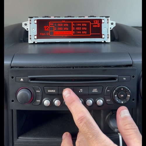 Peugeot 307 Clock Display 307CC 307SW Multi-function Screen RD4 6 Month WARRANTY - Video 1 of 1