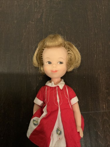 Penny Brite 8" Doll in Red and White Original Dress & Shoes Vintage 1960s - Picture 2 of 4