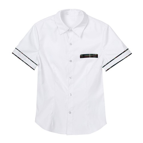 Women Blouse Button-down Tops Daily T-Shirt Short Sleeve Shirts Fancy Uniform - Bild 26 von 54