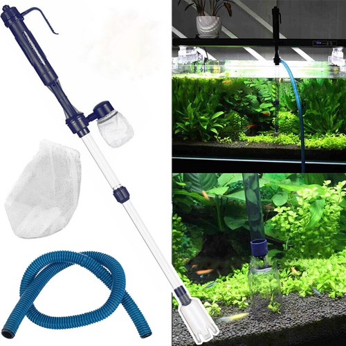 Electric Gravel Vacuum Cleaner Pump Aquarium Fish Tank Water Change Siphon - Picture 4 of 8